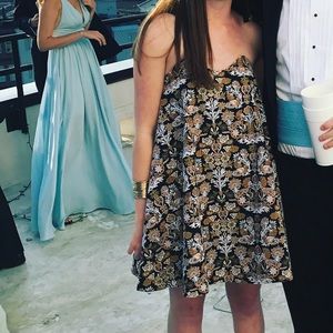 Caroline Constas Embroidered Bustier Dress